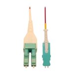 Eaton Tripp Lite Series 40/100/400G Multimode 50/125 OM4 Fiber Optic Kabel (Duplex SN-PC zu Duplex LC-PC Stecker/Stecker), 5 m