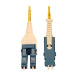 Eaton Tripp Lite Series 40/100/400G Singlemode 9/125 OS2 Fiber Optic Kabel (Duplex SN-UPC zu Duplex LC-UPC Stecker/Stecker), 5 m