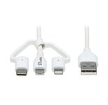 Eaton Tripp Lite Series Safe-IT Aufladekabel USB-A zu Lightning/ Mikro USB-B/ USB-C (1.2m)
