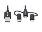 Eaton Tripp Lite Series Aufladekabel USB-A zu Lightning/ Micro USB-B/ USB-C (1.8m)