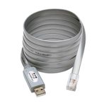 Eaton Tripp Lite Series USB-A zu RJ45 Rollover Kabel (Stecker/Stecker) - Cisco Compatible, 250 Kbps, 6 ft. (1.83 m), Grau