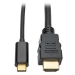 Eaton Tripp Lite Series USB-C zu HDMI Active Adapterkabel (Stecker/Stecker), 4K, Schwarz, 3 ft. (0.9 m)