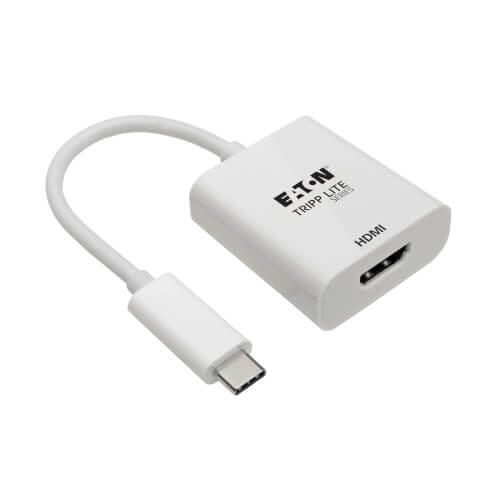 Eaton Tripp Lite Series USB-C zu HDMI Adapter (M/F) - 4K 60 Hz, HDCP 2.2, White