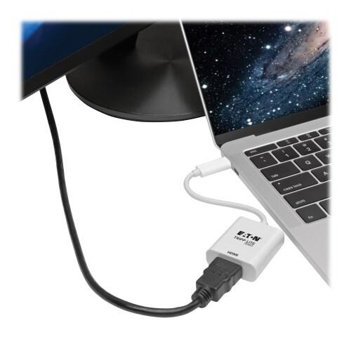 Eaton Tripp Lite Series USB-C zu HDMI Adapter (M/F) - 4K 60 Hz, HDCP 2.2, White