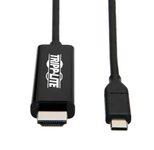 Eaton Tripp Lite Series USB-C zu HDMI Adapterkabel (Stecker/Stecker), 4K 60 Hz, 4:4:4, Thunderbolt 3 Compatible, Schwarz, 3 ft. (0.9 m)