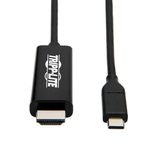 Eaton Tripp Lite Series USB-C zu HDMI Adapterkabel (Stecker/Stecker), 4K 60 Hz, 4:4:4, Thunderbolt 3 Compatible, Schwarz, 3 ft. (0.9 m)