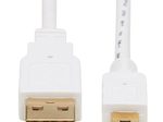 Eaton Tripp Lite Series Safe-IT USB-A zu USB Mini-B Antibacterial Kabel (Stecker/Stecker), USB 2.0, Weiß, 6-ft. (1.83 m)