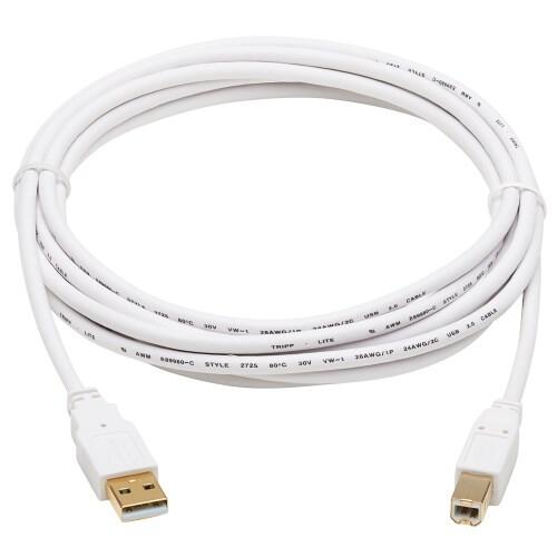 Eaton Tripp Lite Series Safe-IT USB-A zu USB-B Antibacterial Kabel (Stecker/Stecker), USB 2.0, Weiß, 10-ft. (3.05 m)