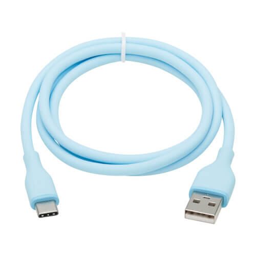 Eaton Tripp Lite Series Safe-IT USB-A zu USB-C Antibacterial Kabel, USB 2.0, Ultra Flexible (Stecker/Stecker), hell blau, 3 ft. (0.91 m)