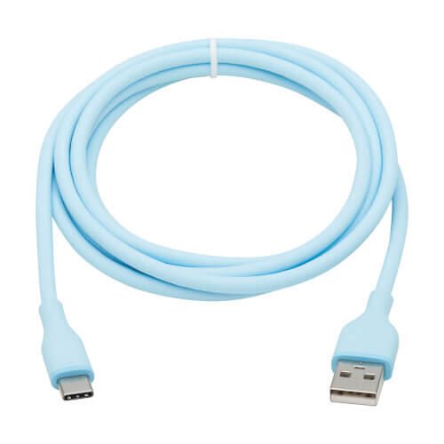 Eaton Tripp Lite Series Safe-IT USB-A zu USB-C Antibacterial Kabel, USB 2.0, Ultra Flexible (Stecker/Stecker), hell blau, 6 ft. (1.8 m)