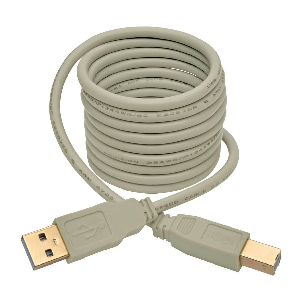 Eaton Tripp Lite Series USB 2.0 A/B Kabel (Stecker/Stecker), Beige, 6 ft. (1.83 m)