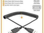 Eaton Tripp Lite Series USB 2.0 A/B Coiled Kabel (Stecker/Stecker), 10 ft. (3.05 m)