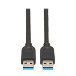 Eaton Tripp Lite Series USB 3.0 SuperSpeed A zu A Kabel for Tripp Lite USB 3.0 All-in-One Keyszune/Panel Mount Couplers (Stecker/Stecker), Schwarz, 10 ft. (3 m)