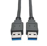 Eaton Tripp Lite Series USB 3.0 SuperSpeed A/A Kabel (Stecker/Stecker), Schwarz, 3 ft. (0.91 m)
