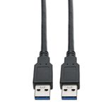Eaton Tripp Lite Series USB 3.0 SuperSpeed A/A Kabel for Tripp Lite USB 3.0 All-in-One Keyszune/Panel Mount Couplers (Stecker/Stecker), Schwarz, 6 ft. (1.83 m)