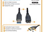 Eaton Tripp Lite Series USB 3.0 SuperSpeed Device Kabel (A zu Micro-B Stecker/Stecker) Schwarz, 3 ft. (0.91 m)