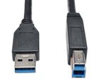 Eaton Tripp Lite Series USB 3.0 SuperSpeed Device Kabel (AB Stecker/Stecker) Schwarz, 15 ft. (4.57 m)