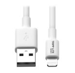 Eaton Tripp Lite Series USB-A zu Lightning Sync/Charge Kabel, MFi Certified - White, Stecker/Stecker, USB 2.0, 6 ft. (1.83 m)