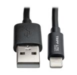 Eaton Tripp Lite Series USB-A zu Lightning Sync/Charge Coiled Kabel, MFi Certified - Schwarz, Stecker/Stecker, USB 2.0, 4 ft. (1.22 m)