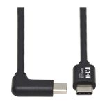 Eaton Tripp Lite Series USB-C Kabel (Stecker/Stecker) - USB 2.0, Right-Angle Plug, Schwarz, 1 m (3.3 ft.)