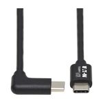 Eaton Tripp Lite Series USB-C Kabel (Stecker/Stecker) - USB 2.0, Thunderbolt 3, 60W PD Charging, Right-Angle Plug, Schwarz, 2 m (6.6 ft.)