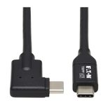 Eaton Tripp Lite Series USB-C Kabel (Stecker/Stecker) - USB 3.2 Gen 1 (5 Gbps), Thunderbolt 3 Compatible, Right-Angle Plug, 2 m (6.6 ft.)