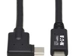 Eaton Tripp Lite Series USB-C Kabel (Stecker/Stecker) - USB 3.2 Gen 2 (10 Gbps), 5A (100W) Rating, Thunderbolt 3 Compatible, Right-Angle Plug, 1 m (3.3 ft.)