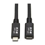 Eaton Tripp Lite Series USB-C Verlängerung Kabel (M/F) - USB 3.2 Gen 1 (5 Gbps), Thunderbolt 3 Compatible, Schwarz, 3 ft. (0.91 m)