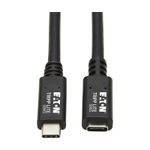 Eaton Tripp Lite Series USB-C Verlängerung Kabel (M/F) - USB 3.2 Gen 1 (5 Gbps), Thunderbolt 3 Compatible, Schwarz, 6 ft. (1.83 m)