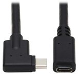Eaton Tripp Lite Series USB-C Verlängerung Kabel (M/F) - USB 3.2 Gen 2 (10Gbps), Thunderbolt 3 Compatible, Right-Angle Plug, 20 in. (0.5 m)
