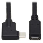 Eaton Tripp Lite Series USB-C Verlängerung Kabel (M/F) - USB 3.2 Gen 2 (10Gbps), Thunderbolt 3 Compatible, Right-Angle Plug, 20 in. (0.5 m)
