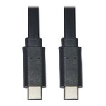 Eaton Tripp Lite Series USB-C Flat Kabel (Stecker/Stecker), USB 2.0, Thunderbolt 3, Schwarz, 3 ft. (0.91 m)
