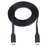 Eaton Tripp Lite Series USB-C Flat Kabel (Stecker/Stecker), USB 2.0, Thunderbolt 3, Schwarz, 6 ft. (1.83 m)