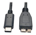 Eaton Tripp Lite Series USB-C zu USB Micro-B Kabel (Stecker/Stecker) - USB 3.1, Gen 2 (10 Gbps), Thunderbolt 3 Compatible, 3 ft. (0.91 m)