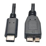 Eaton Tripp Lite Series USB-C zu USB Micro-B Kabel (Stecker/Stecker) - USB 3.1, Gen 2 (10 Gbps), Thunderbolt 3 Compatible, 3 ft. (0.91 m)