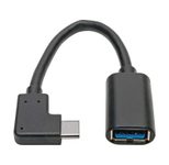 Eaton Tripp Lite Series USB-C zu USB-A Adapter (M/F), Right-Angle C, USB 3.1 Gen 1 (5 Gbps), Thunderbolt 3 Compatible, 6-in. (15.24 cm)