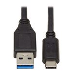 Eaton Tripp Lite Series USB-C zu USB-A Kabel (Stecker/Stecker), USB 3.1 Gen 2 (10 Gbps), Thunderbolt 3 Compatible, 20-in. (50.8 cm)