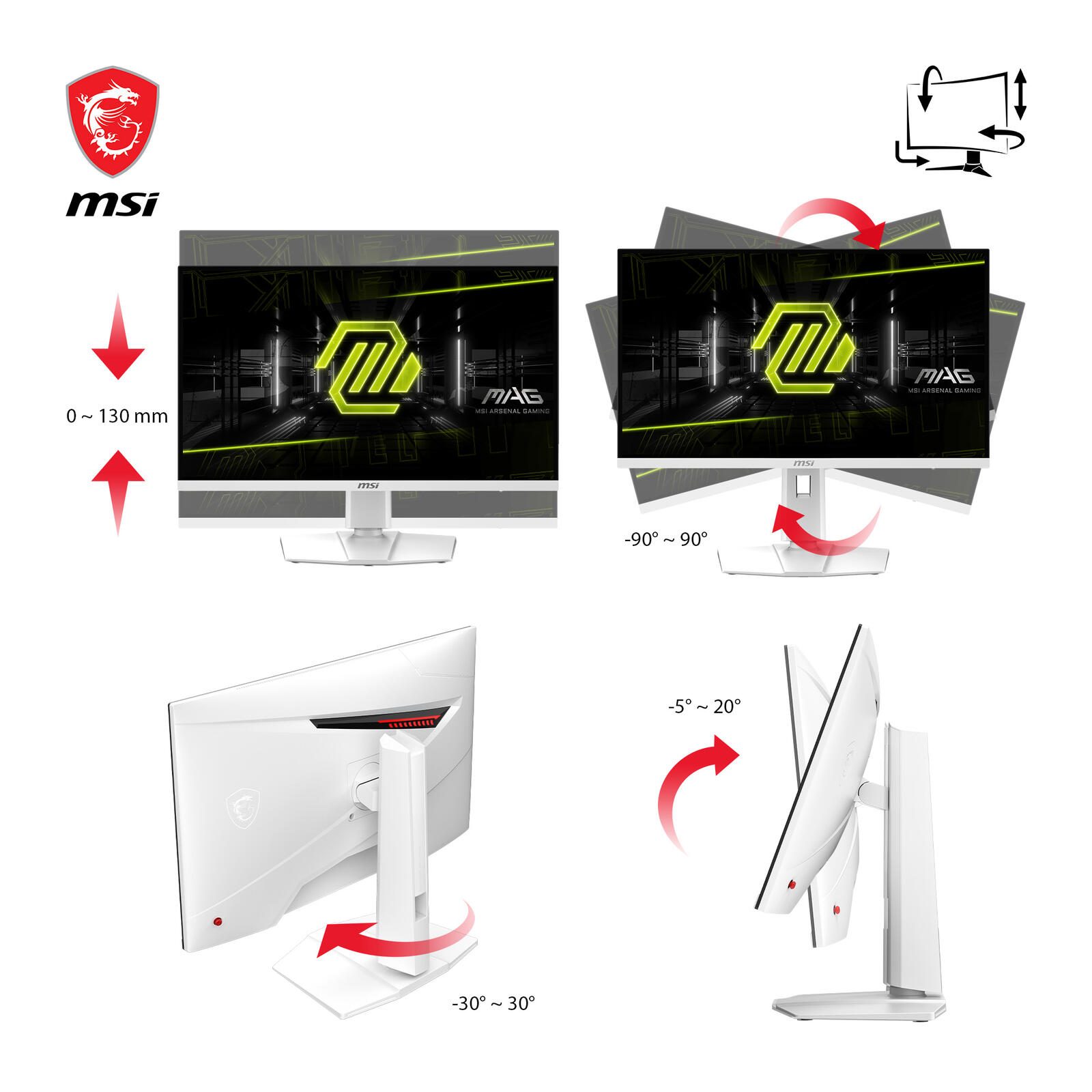 MSI MAG 274URFWDE Esports Gaming-Monitor 27" (69 cm)