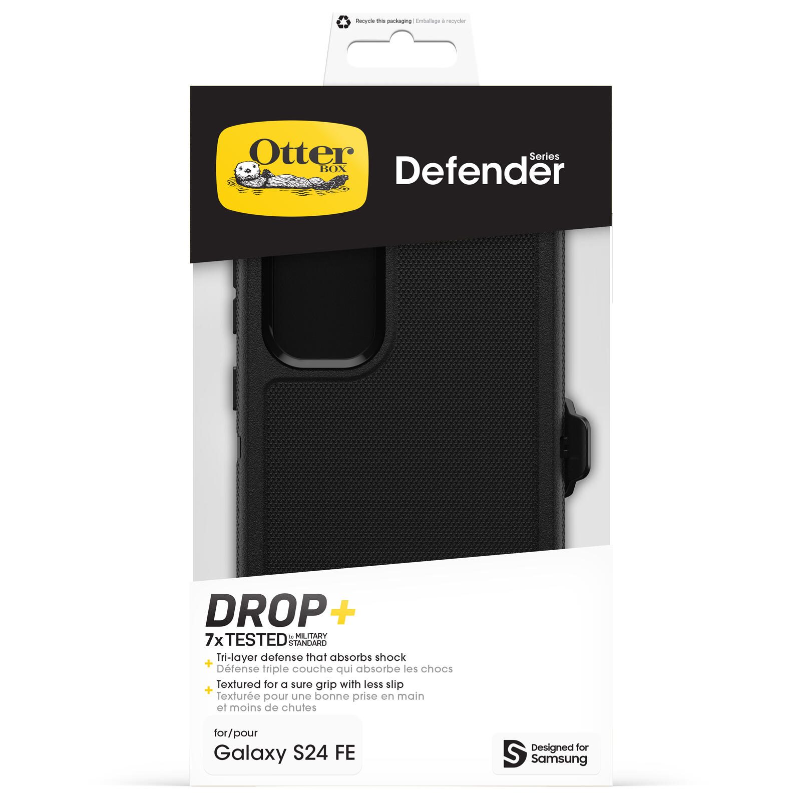 OtterBox Defender Schutzhülle für Samsung Galaxy S24 FE - schwarz