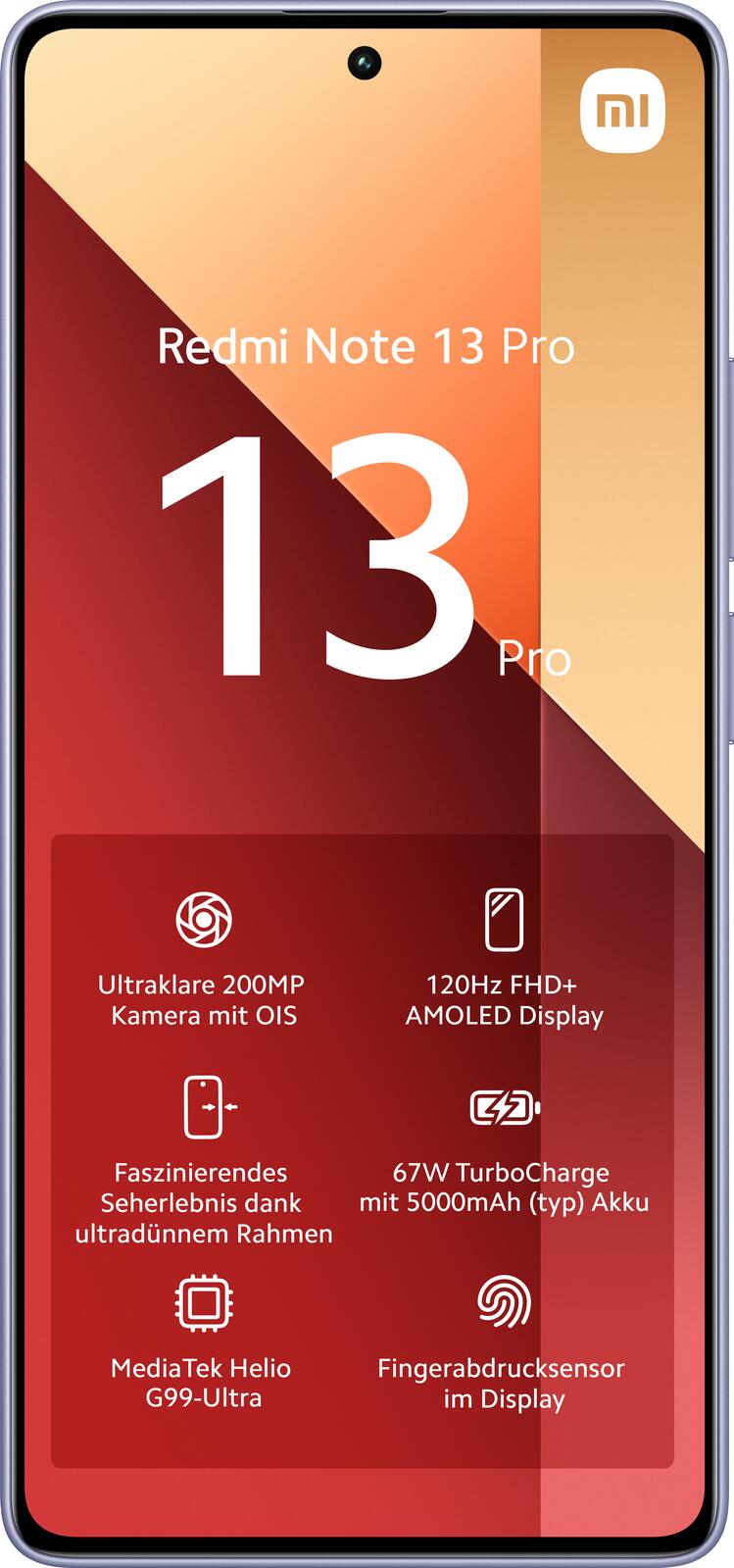 Xiaomi Redmi Note 13 Pro -4G- 256GB/8GB Dual-SIM, lavendel