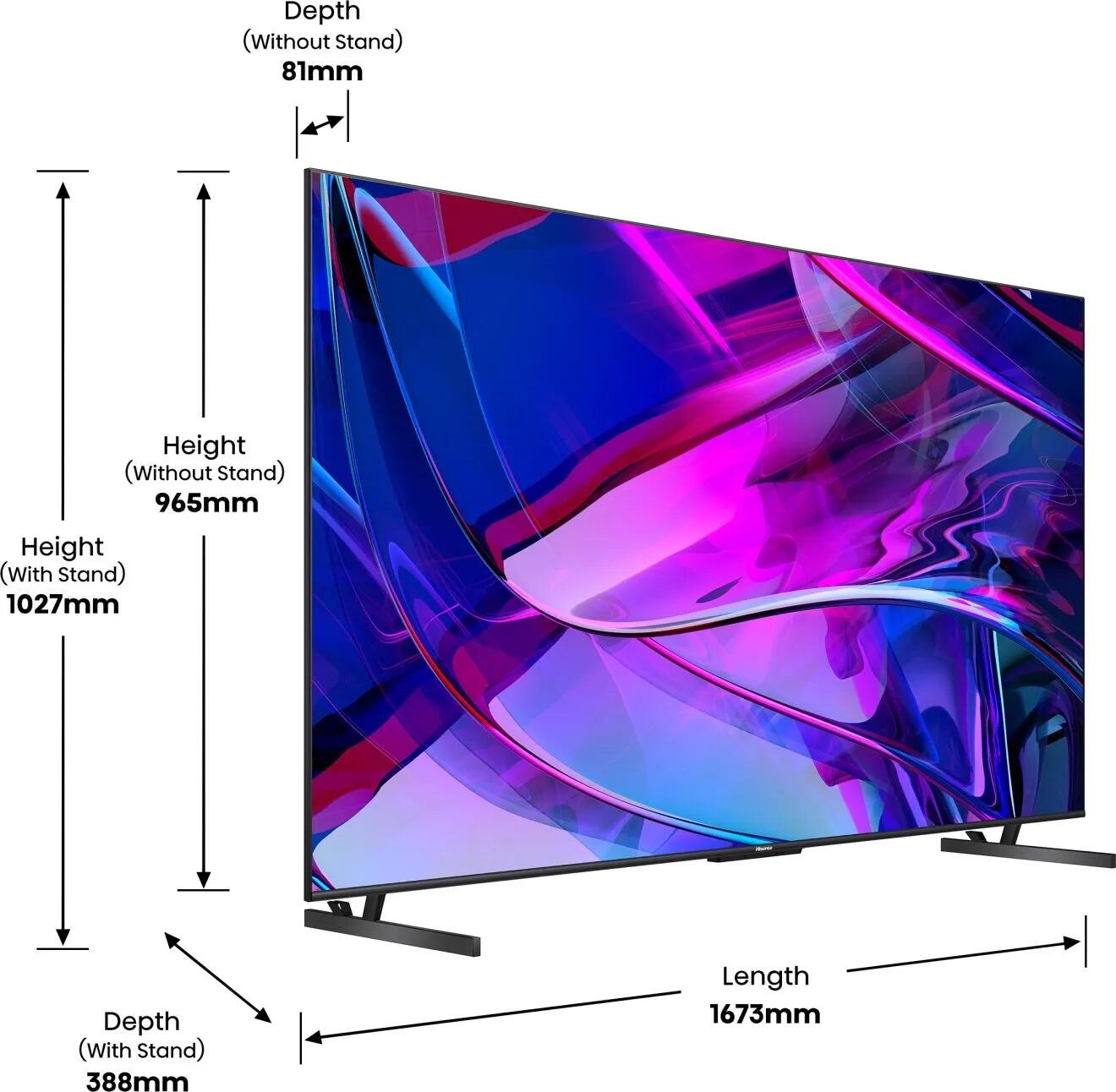Hisense 75U7KQ ULED-Fernseher 191 cm (75"), 3840×2160