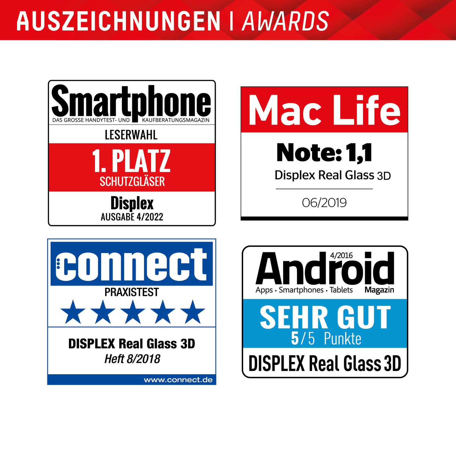 DISPLEX Premium Full Cover Schutzglass für Samsung Galaxy S22+/S23+