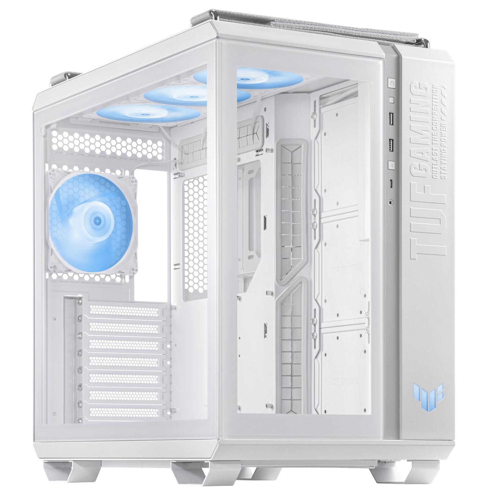 ASUS TUF Gaming GT502 PLUS TG modulares PC Gehäuse, weiß