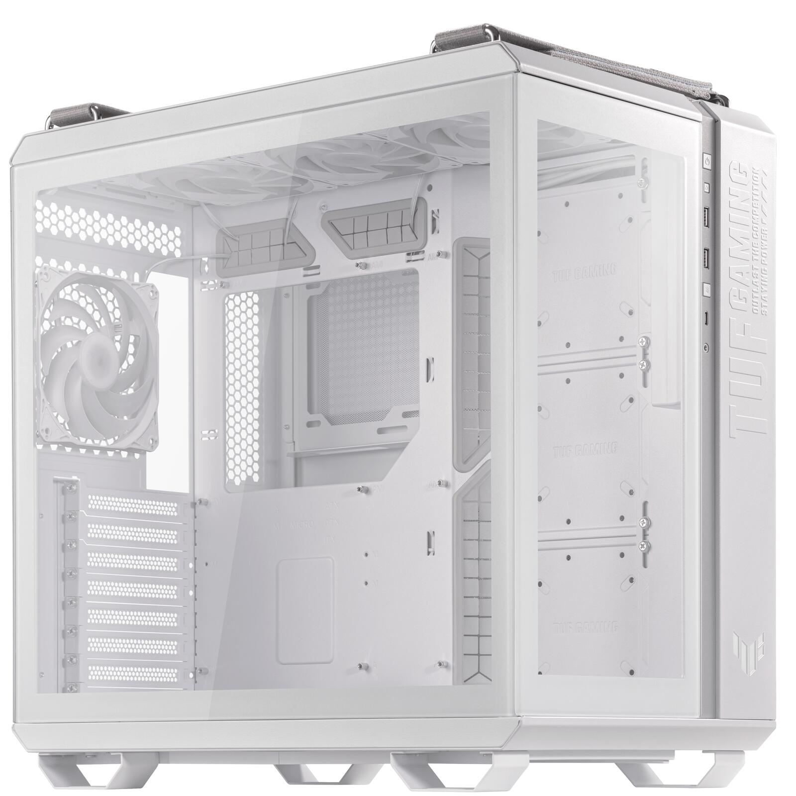 ASUS TUF Gaming GT502 PLUS TG modulares PC Gehäuse, weiß