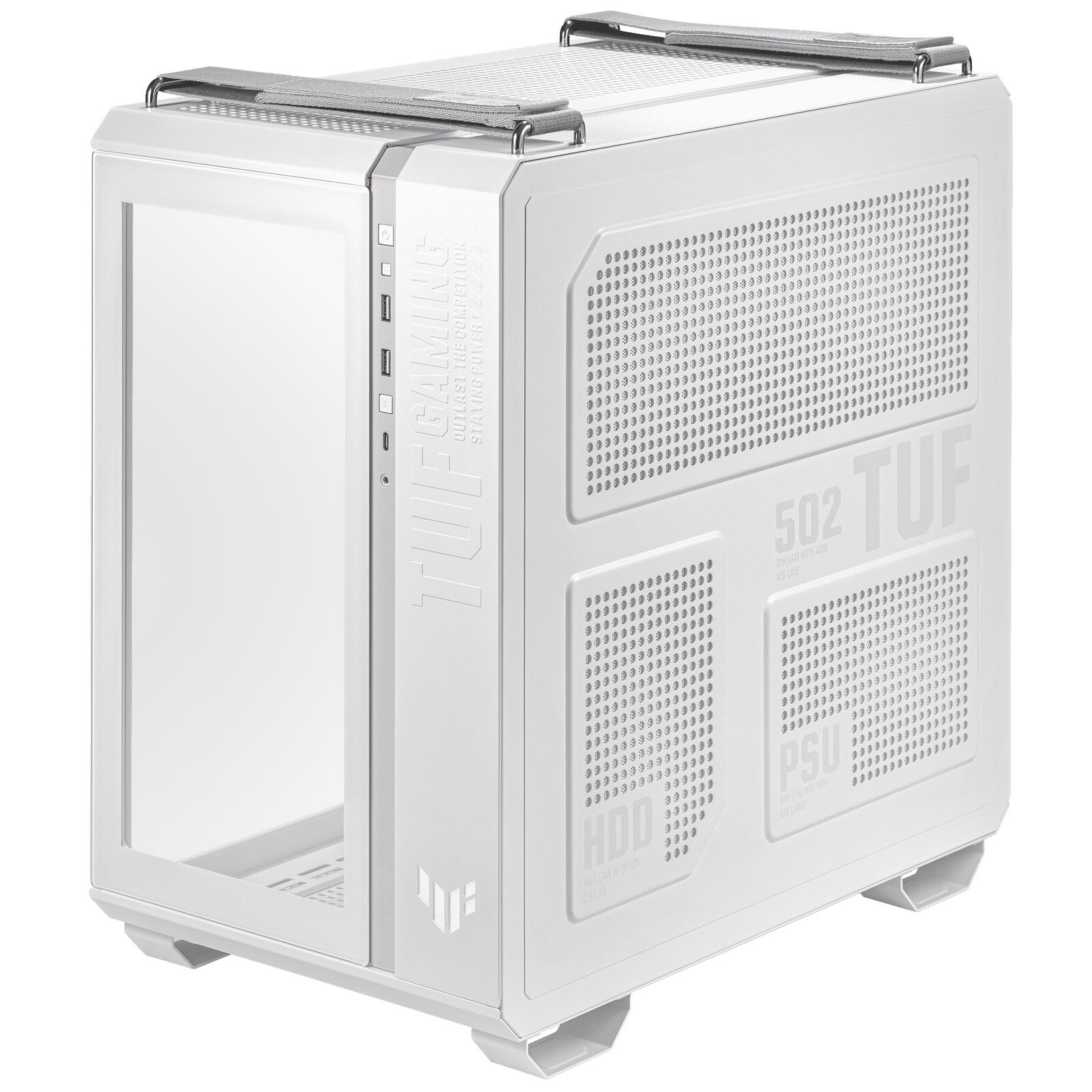 ASUS TUF Gaming GT502 PLUS TG modulares PC Gehäuse, weiß