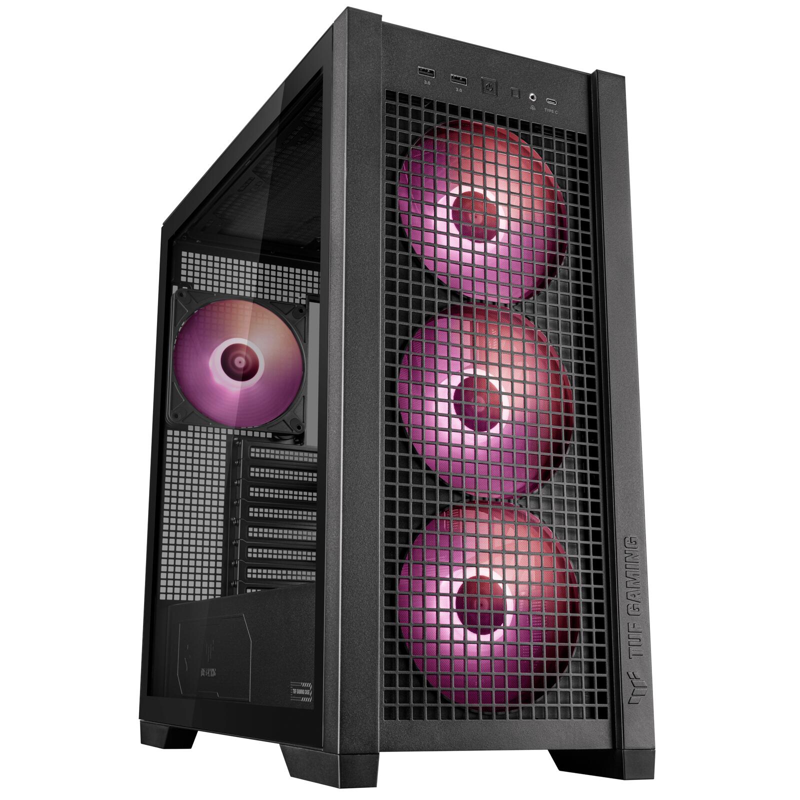 ASUS TUF Gaming GT302 ARGB Mid-Tower-ATX-Gehäuse, schwarz