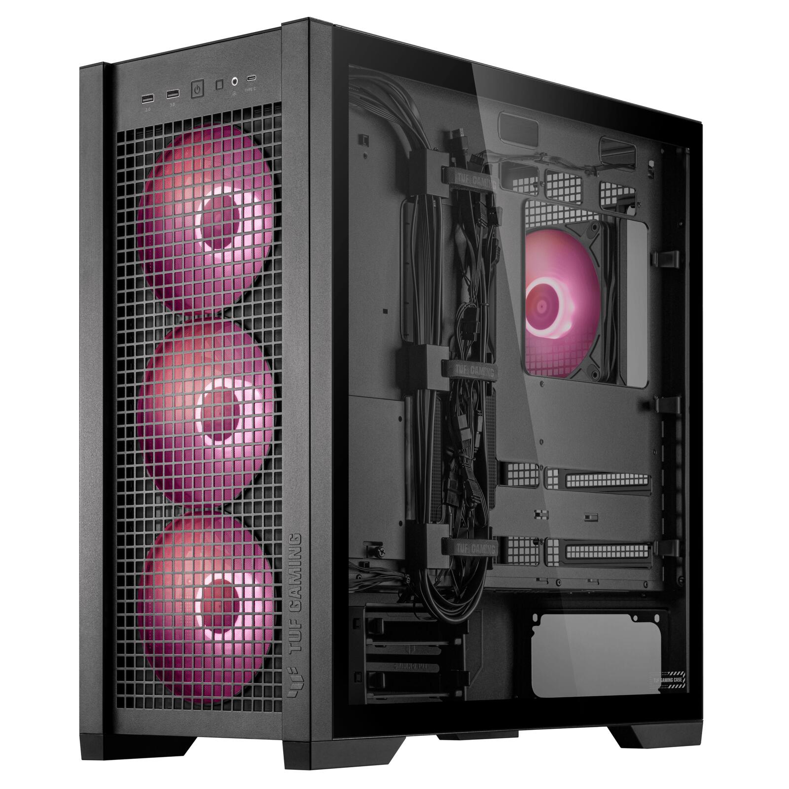ASUS TUF Gaming GT302 ARGB Mid-Tower-ATX-Gehäuse, schwarz