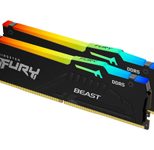 Kingston FURY Beast RGB DDR5 Kit 64 GB: 2 x 32 GB, DIMM 288-PIN, 6000 MHz, PC5-48000