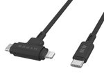 Hyper® HyperJuice USB-C und Lightning Hybrid-Silikonkabel (1,5m) - Schwarz