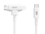 Hyper® HyperJuice USB-C und Lightning Hybrid-Silikonkabel (1,5m) - Weiß